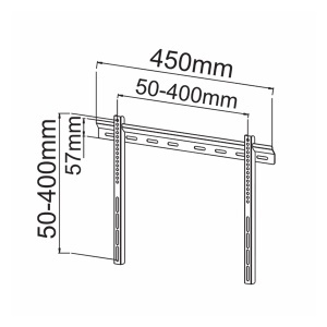 Zidni nosač za ekran VESA 75x75 do 400x400 PLB 114 M SBox 597 - Img 2