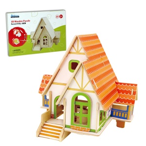 3D drvene puzzle kućica za lutke 64-721000