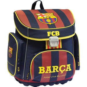 Anatomska torba za školu ABC Barcelona plavo crvena 51753