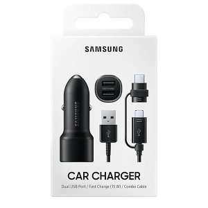 Auto punjač dual kabl micro USB/USB C crni Samsung EP-L1100-WBE - Img 3