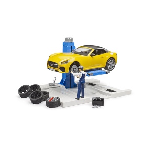 Auto servis sa dizalicom i autom Bruder 621124