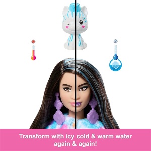 Barbika Cutie Reveal Colorful Zebra Barbie 178681 - Img 3