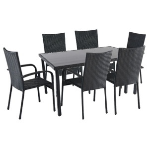 Baštenska garnitura Atlantic crna 047007/41300 6kom