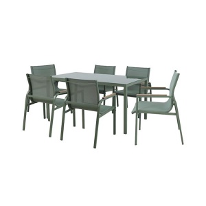 Baštenska garnitura metalna 6+1 Green Bay Olive AG088822