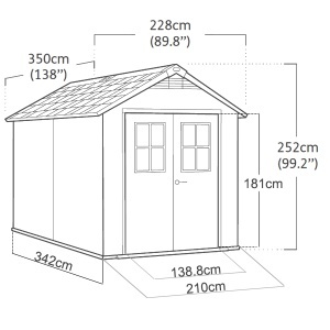 Baštenska kuća Newton 7511 Mahagoni Keter CU 246945 - Img 3