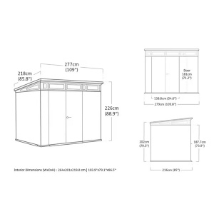 Baštenska kućica Deco Pent 9x7 Keter CU 059818 - Img 3