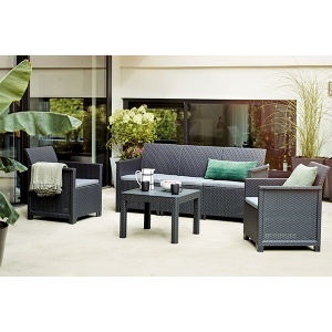 Baštenski set Elodie 3 seater grafit Keter CU 246150 - Img 2