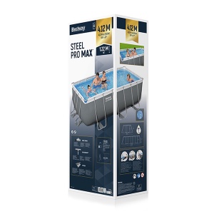 Bazen porodični za dvorište BESTWAY sa čeličnim ramom 412x201x122cm 56456 - Img 5