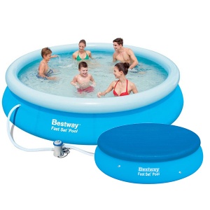 Bazen za decu Bestway Fast set 244x66cm sa pumpom i prekrivačem 57268E/58032