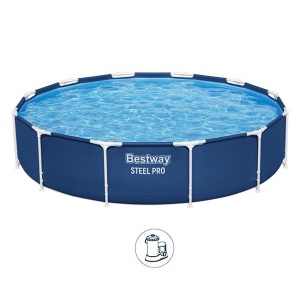 Bazen za dvorište BESTWAY 366x76cm sa čeličnim ramom i pumpom 56681E
