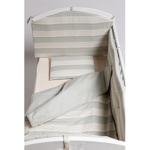 Bebi posteljina set sa ogradicom Vintage 4 bela zelena