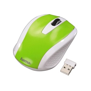 Bežični optički miš AM-7200, HAMA zeleno/beli 86535
