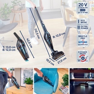Bežični štapni usisivač 2 u 1 20 V Rotario Powervac Leifheit LF 11928 - Img 2