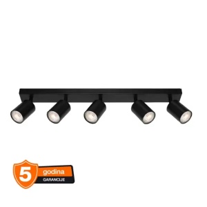Crna spot lampa 5xGU10 Osram 4099854587603E