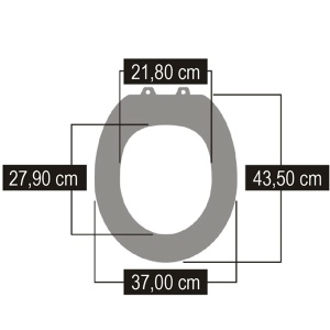 Daska za WC šolju medijapan tirkizna p2 DKS305 - Img 2