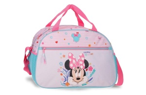 Dečija Putna Torba Disney Minnie Happy To Be Me 40x25x18cm Poliester 18L roze plava