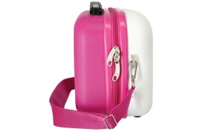 Dečiji neseser Movom Happy Time 29x21x15cm ABS 9,14L bela roze leptiri - Img 2