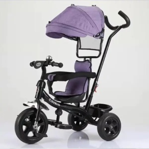 Dečiji tricikl sa tendom i pedalama ljubičasti BCK0325