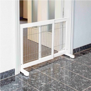 Drvena ograda za pse 65-108x61cm bela Trixie 39455 - Img 2