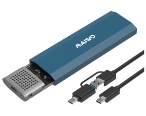 Eksterno kućište za M.2 NVMe i SATA SSD USB-C 3.1 K1690 plavo Maiwo - Img 2
