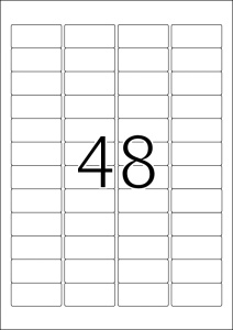 Etikete 45,7X21, zaobljene ivice A4/48 1/20 plava - Img 3