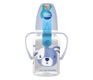 Flašica sa Ručkama 120ml Plava Canpol Babies Cute Animals 11/823_blu