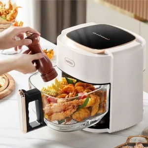 Friteza na topao vazduh digitalna 4,5l sa staklenom posudom Haeger HEAF-G45.006B - Img 3