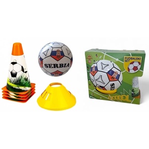 Fudbalski set lopta sa 4 cunja i 4 markera DS-WC-1111 Srbija 54846