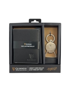 Gift box: kožna futrola za kartice 100x80 mm i otvarač za flaše JBGNGS 06 Guiness