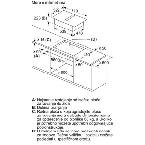 Indukciona ploča za kuvanje sa integrisanim aspiratorom 70cm Bosch PVQ731F15E - Img 4