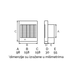 Izduvni ventilator 100mm POLO4 - Img 2