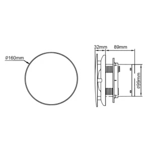 Izduvni ventilator 160x160mm 12W crni LFWW-09X-4B - Img 2
