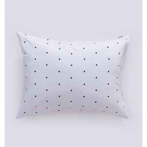 Jastučnica pamučni saten 60x80cm tufne bela crna