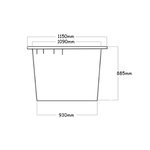 Kaca 700L crna 050242 - Img 2