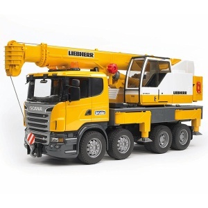 Kamion Scania Liebherr kran 1.2m Bruder 035709