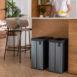 Kanta za otpatke 54l sa dostrukom pregradom biserno plava Verto Curver CU 00395-Y81 - Img 3