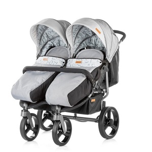 Kolica za blizance Twix Chipolino Siva 088097