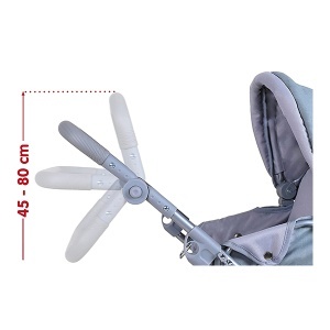 Kolica za lutke Coco Jeans Blue 55x43x81cm Knorr 90721 - Img 3