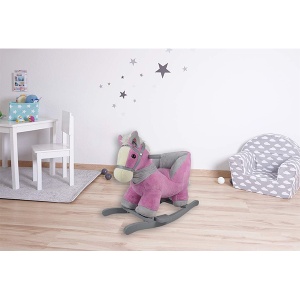 Konj na ljuljanje roze 68x35x50cm Knorr Toys 403859 - Img 4
