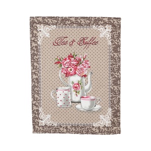 Kuhinjska krpa Coffe and Tea 50x70cm pamuk braon