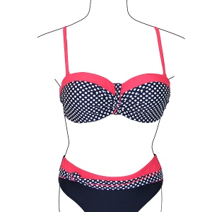 Kupaći kostim dvodelni teget roze tufne LV-9618