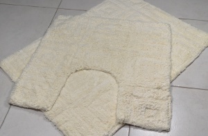 Kupatilski set 2u1 Quadro 50×70 i 50×50 bež 6662 - Img 3