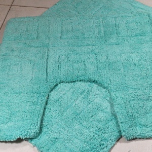 Kupatilski set 2u1 Quadro 50X70 i 50X50 tirkiz 6664 - Img 3