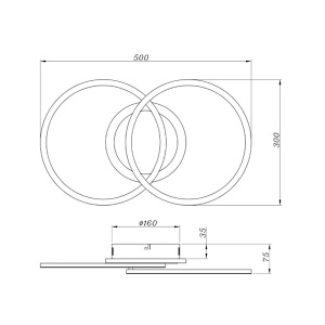 Led plafonjera Venida 25W 3000K Trio lighting R62783132 - Img 2