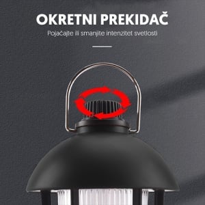 Led prenosna lampa fenjer 17417-5905BK - Img 3