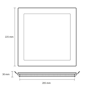 LED ugradna panel lampa 18W toplo bela Prosto LUP-P-18/WW - Img 2