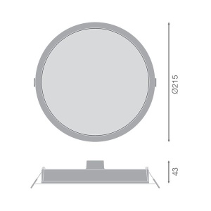 Led ugradna panel lampa 24W hladno bela Ledvance 4058075703223 - Img 4
