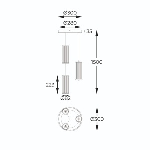 Luster Cally MD3147-3A-3GT 23W CCT Zuma Line 003064-028420 - Img 3