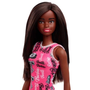Lutka Barbie u roze logo haljini 1043932 - Img 2