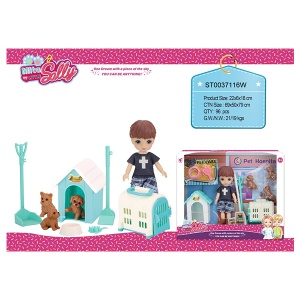 Lutka set dečak sa psima i opremom 027474